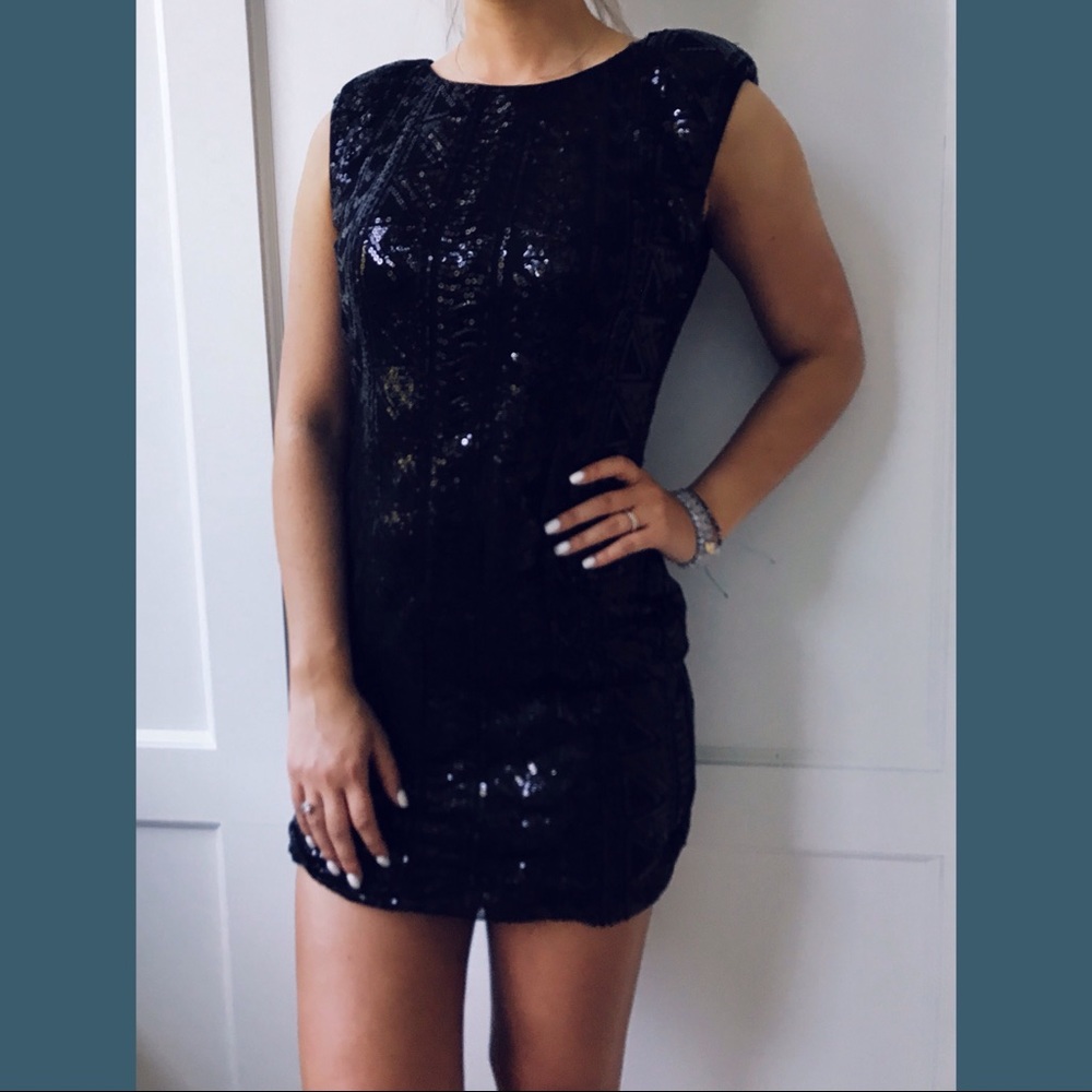 Black sequin dress
